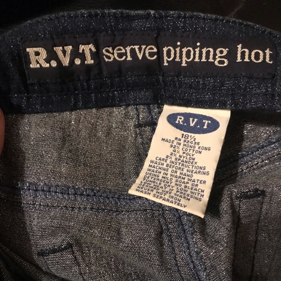 VTG womenβs RTV 2 pc stretchable denim jeans. Size: XL 18 1/2β - 20 1/2β - Picture 7 of 15